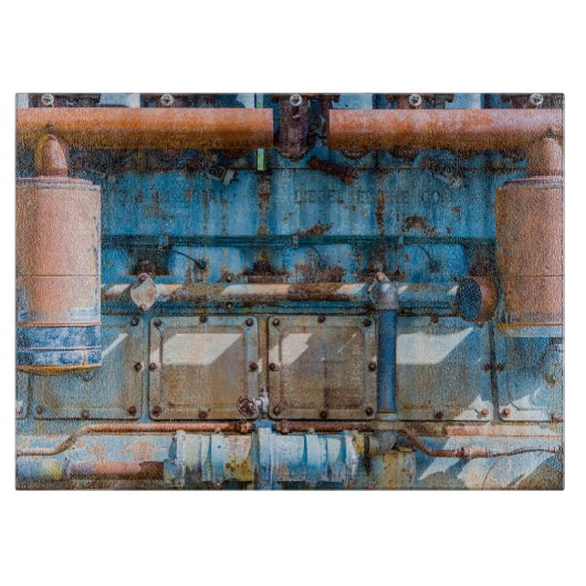 Oude en roestachtige atlas Imperial diesel engine  Snijplank (Voorkant)