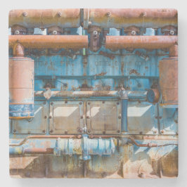 Oude en roestachtige atlas Imperial diesel engine Stenen Onderzetter