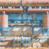 Oude en roestachtige atlas Imperial diesel engine  Sticker (Voorkant)