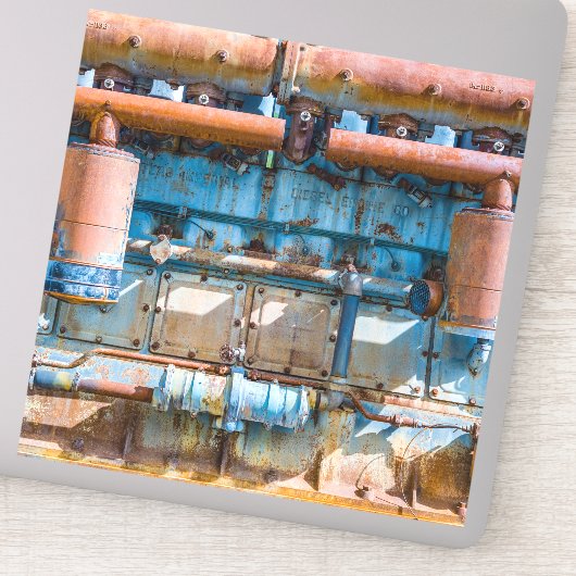 Oude en roestachtige atlas Imperial diesel engine  Sticker (Detail)