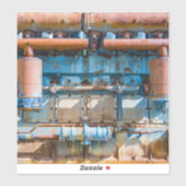 Oude en roestachtige atlas Imperial diesel engine  Sticker (Vel)