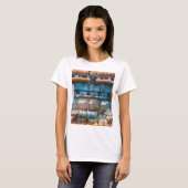 Oude en roestachtige atlas Imperial diesel engine T-shirt (Voorkant volledig)
