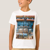 Oude en roestachtige atlas Imperial diesel engine T-shirt (Voorkant)