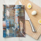 Oude en roestachtige atlas Imperial diesel engine  Theedoek (Quarter Fold)