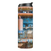 Oude en roestachtige atlas Imperial diesel engine  Thermosbeker (Gedraaid links)