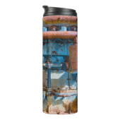 Oude en roestachtige atlas Imperial diesel engine  Thermosbeker (Geroteerd rechts)