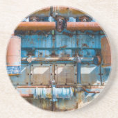 Oude en roestachtige atlas Imperial diesel engine Zandsteen Onderzetter (Voorkant)