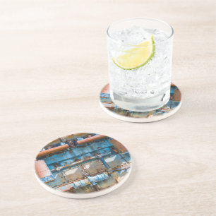 Oude en roestachtige atlas Imperial diesel engine  Zandsteen Onderzetter