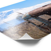 Oude en roestvrije bus met mt. Ararat Foto Afdruk (Hoek)