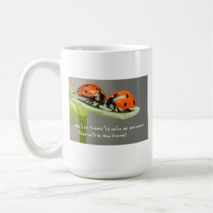 Oude en Seniele Lieveheersbeestje Nieuwe Vrienden Koffiemok