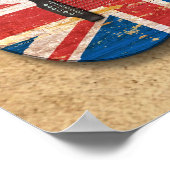 Oude en slechtste Britse vlag Poster (Hoek)