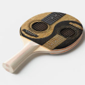 Oude en slechtste gitaren Yin Yang Tafeltennisbatje (Voorkant Gekanteld)