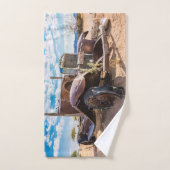 Oude en verlaten auto #3 in Solitaire, Namibië Bad Handdoek (Handdoek)