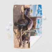 Oude en verlaten auto #3 in Solitaire, Namibië Golfhanddoek (Insitu)