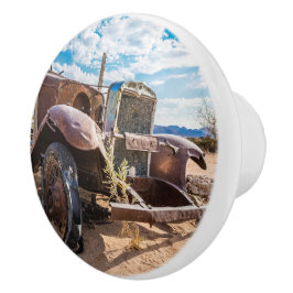 Oude en verlaten auto #3 in Solitaire, Namibië Keramische Knop