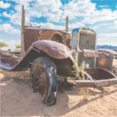 Oude en verlaten auto #3 in Solitaire, Namibië Sticker (Voorkant)