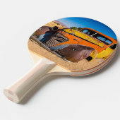 Oude en verlaten auto in Solitaire, Namibië Tafeltennisbatje (Voorkant Gekanteld)