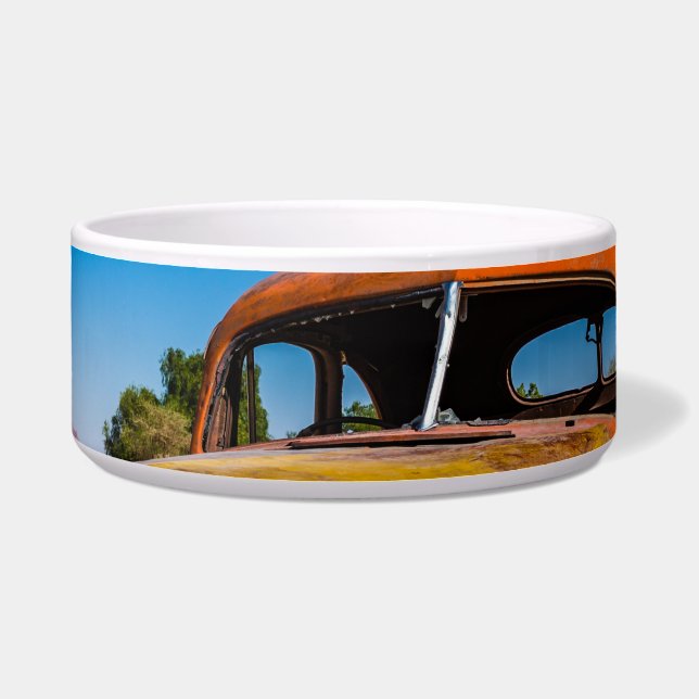 Oude en verlaten auto in Solitaire, Namibië Voerbakje (Voorkant)