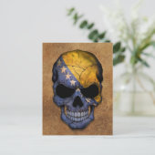 Oude en versleten Bosnië - Herzegovina - vlag sche Briefkaart (Staand voorkant)