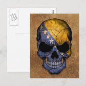 Oude en versleten Bosnië - Herzegovina - vlag sche Briefkaart (Voorkant / Achterkant)