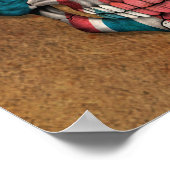 Oude en versleten Britse vlag Poster (Hoek)