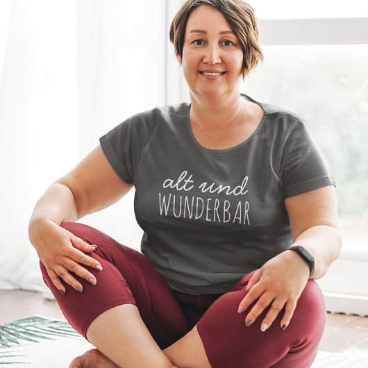 Oude en wonderbaarlijke Duitse Inspirerend tekst Grote Maat T-shirt