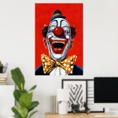 Oude enge clown poster (Thuiskantoor)