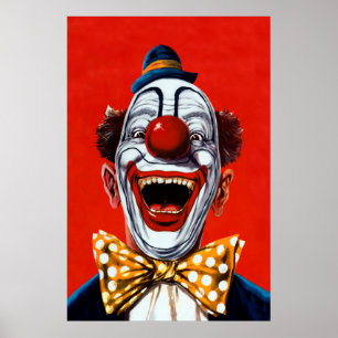 Oude enge clown poster