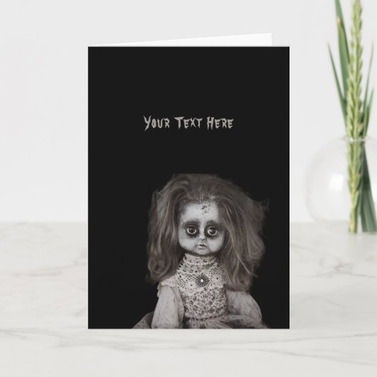 Oude enge griezelige spookpop kaart (Voorkant)