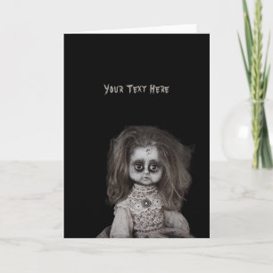 Oude enge griezelige spookpop kaart