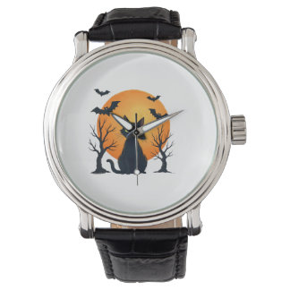 Oude Enge Kerstkat Kostuum Retro Kat Maan Horloge