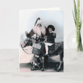 Oude enge kerstman kerstkaart feestdagen kaart (Voorkant)