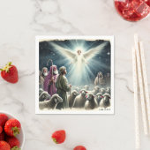 Oude engel & herders Kribbe Decoupage Servet (Insitu)