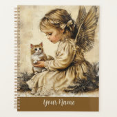 Oude Engel + Kat Planner Personaliseer Uw Naam (Voorkant)