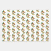 Oude engel kerstpatroon inpakpapier vel (Voorkant)