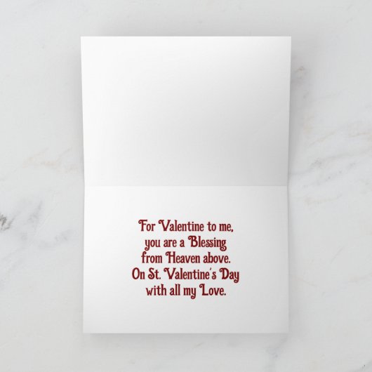 Oude engel St. Valentijnsdag wenskaart Feestdagen Kaart (Binnen)