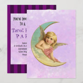 Oude engel tarotleesfeest kaart (Voorkant / Achterkant)