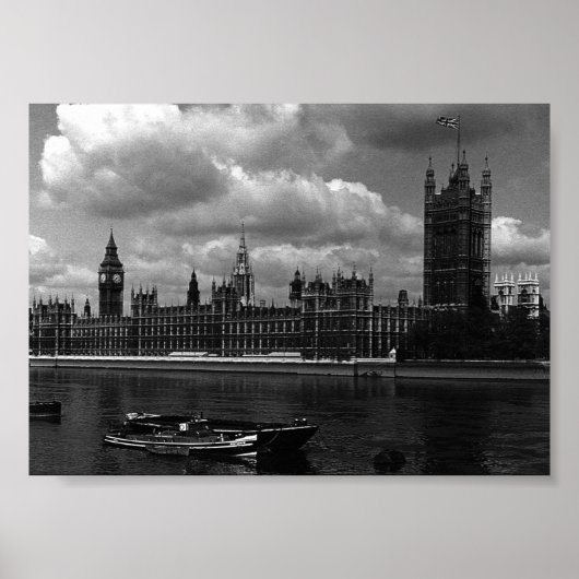 Oude Engeland Londen parlementsgebouwen Poster (Voorkant)