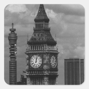 Oude Engeland Londen posttoren Big ben Vierkante Sticker