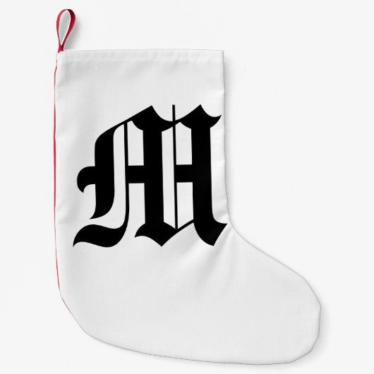Oude Engelse brief - M kerststop Kleine Kerstsok (Voorkant)