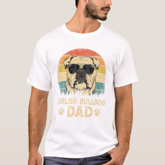 Oude Engelse Bulldog Vader Hond T-shirt