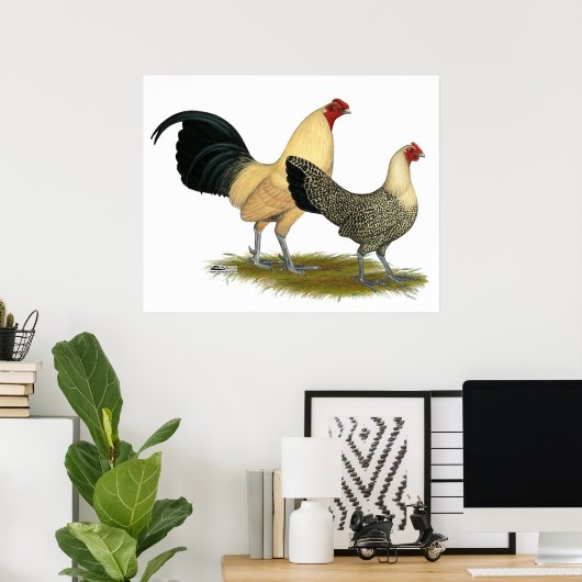 Oude Engelse Cream Buttercups Poster (Thuiskantoor)