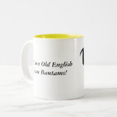 Oude Engelse Cream Buttercups Tweekleurige Koffiemok (Voorkant links)