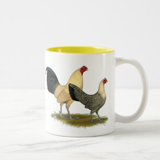Oude Engelse Cream Buttercups Tweekleurige Koffiemok (Rechts)