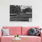 Oude Engelse Garde marcherend in langzaam tempo Canvas Afdruk (Insitu (Woonkamer))
