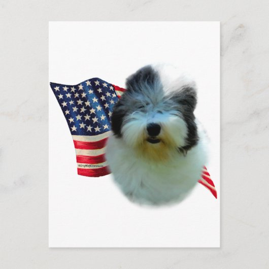 Oude Engelse herdershond vlag Briefkaart (Voorkant)