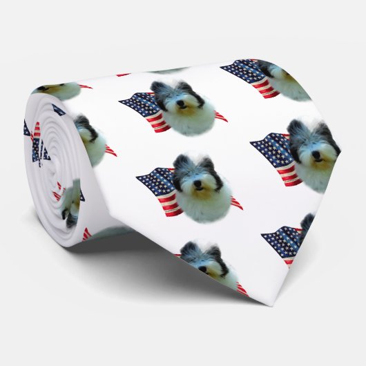 Oude Engelse herdershond vlag Stropdas (Opgerold)