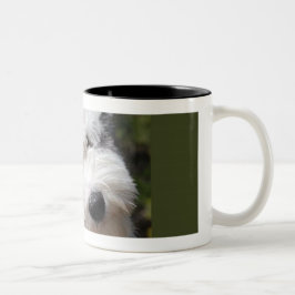 oude engelse herenhond tweekleurige koffiemok