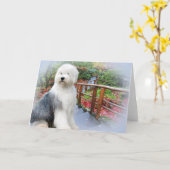 Oude Engelse herfst Kaart (Gele Bloem)