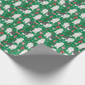 Oude Engelse kerstfeestdag in Sheepdog Cadeaupapier (Hoek)